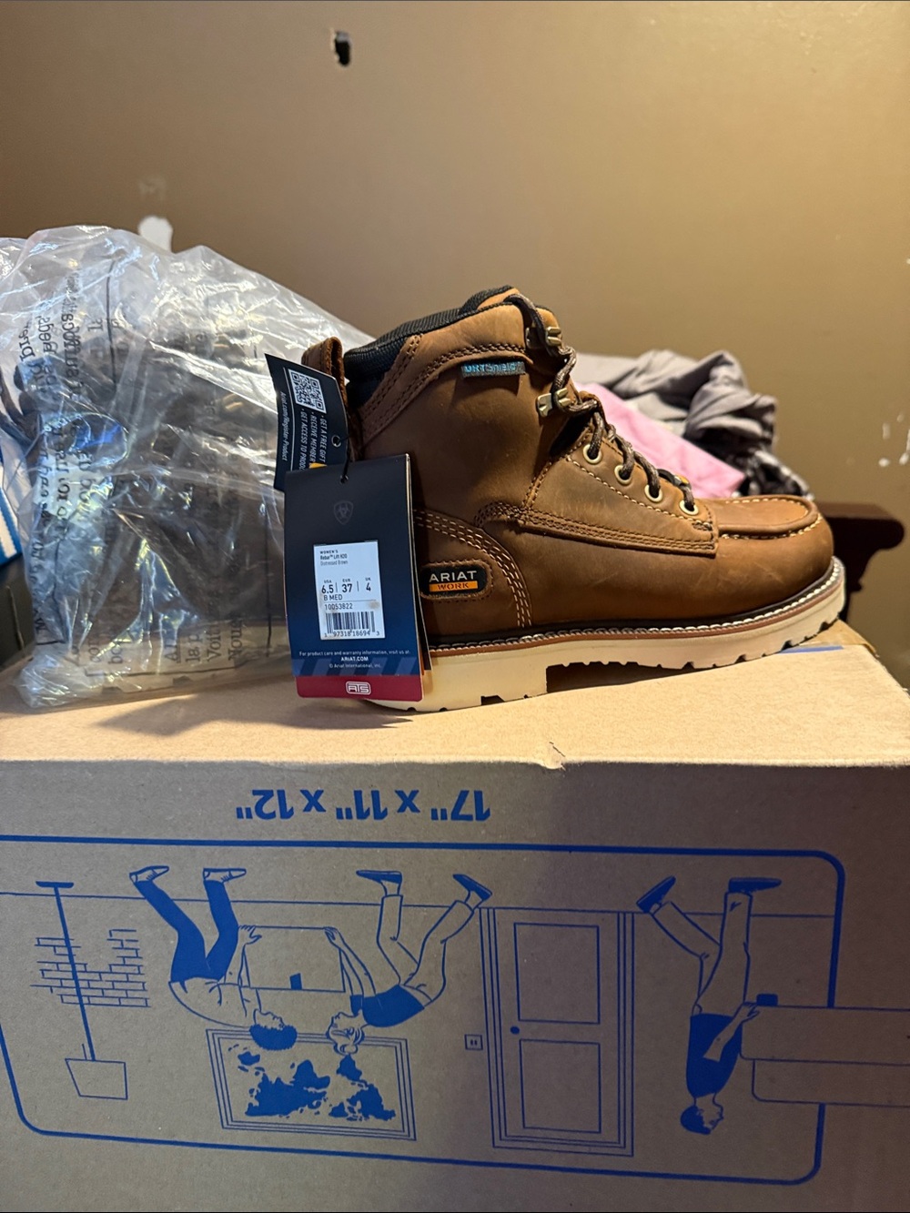 Ariat Kids Brown Lace-Up Work Boot
